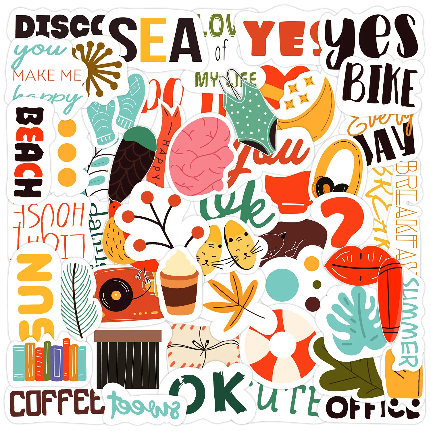 водонепроницаемые наклейки в виде