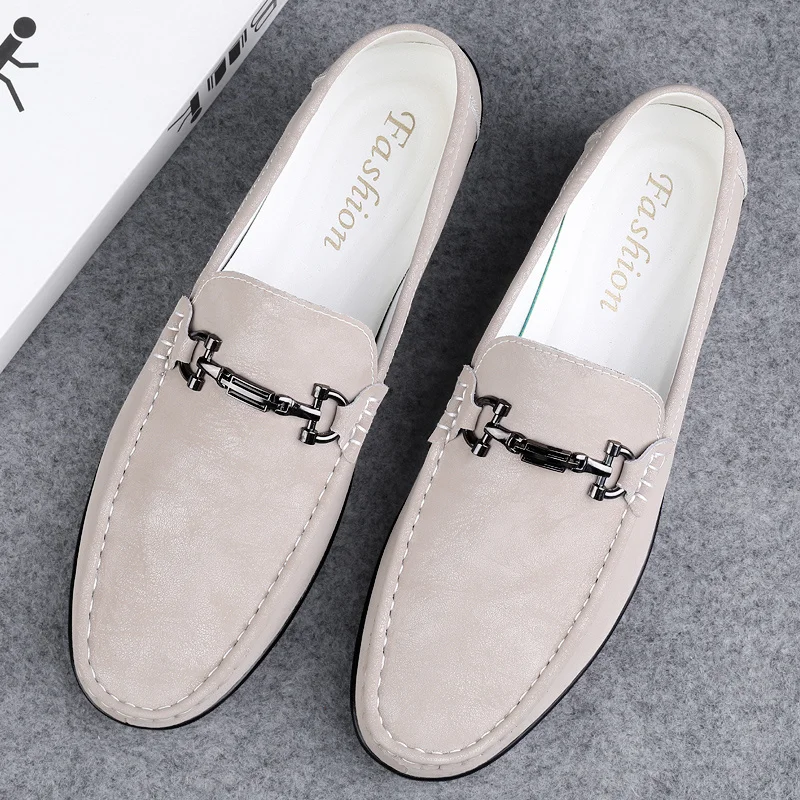 Men's New 2022 Loafers Spring Autumn Genuine Leather All-Match Driving Moccasins Slip on Men Casual Shoes Flats Big Size 37~46