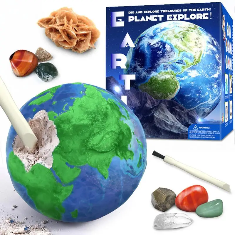 

Gemstone Excavation Kit Discovery Geographic Mega Gemstone Earth Dig Kit Dig Up 8 Gemstones And Crystals Science Educational