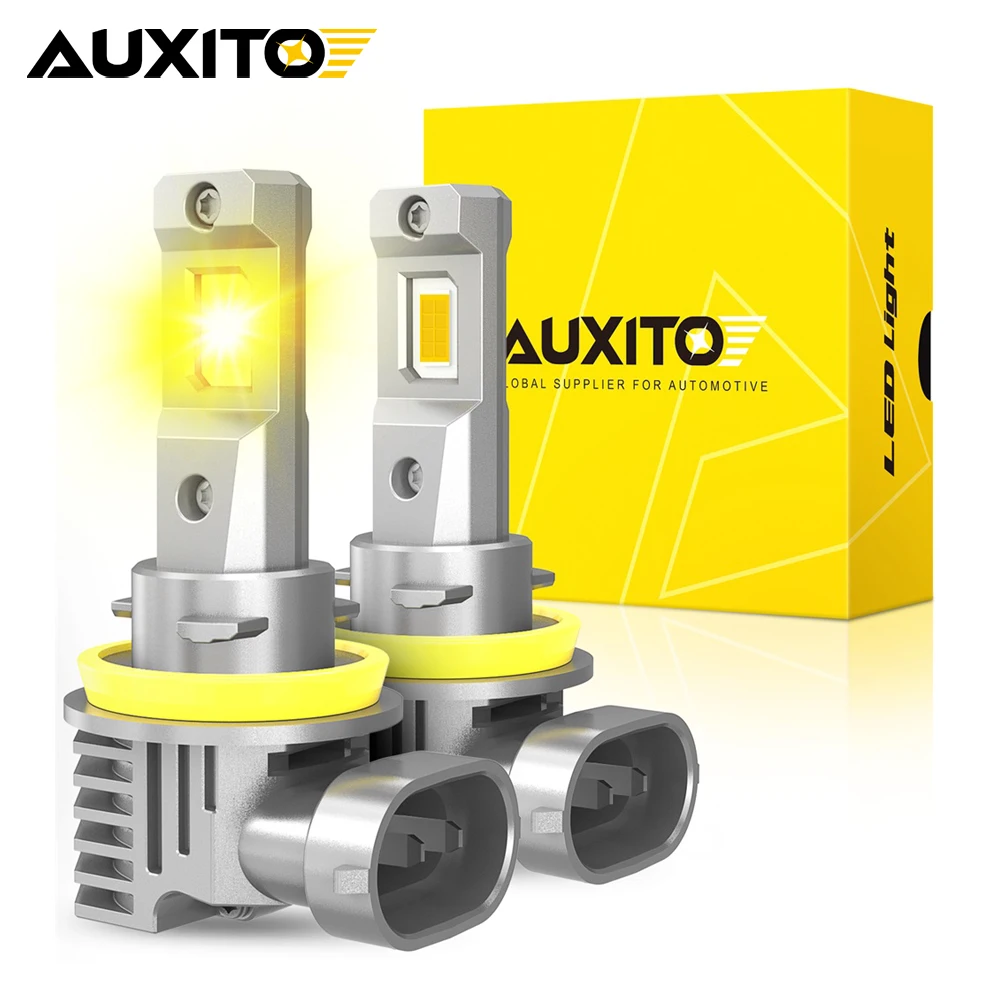 

AUXITO 2 шт. H8 H11 светодиодный противотуманный фонарь Canbus без ошибок 9005 HB3 9006 HB4 H9 Автомобильный светодиодный светильник для фар 6500K Белый 3000K Желтый 12V