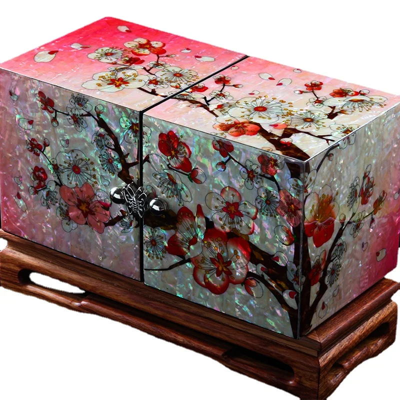 

Lacquerware Jewelry Box Wooden Wedding Gift Jewelry Storage Box Birthday Gift