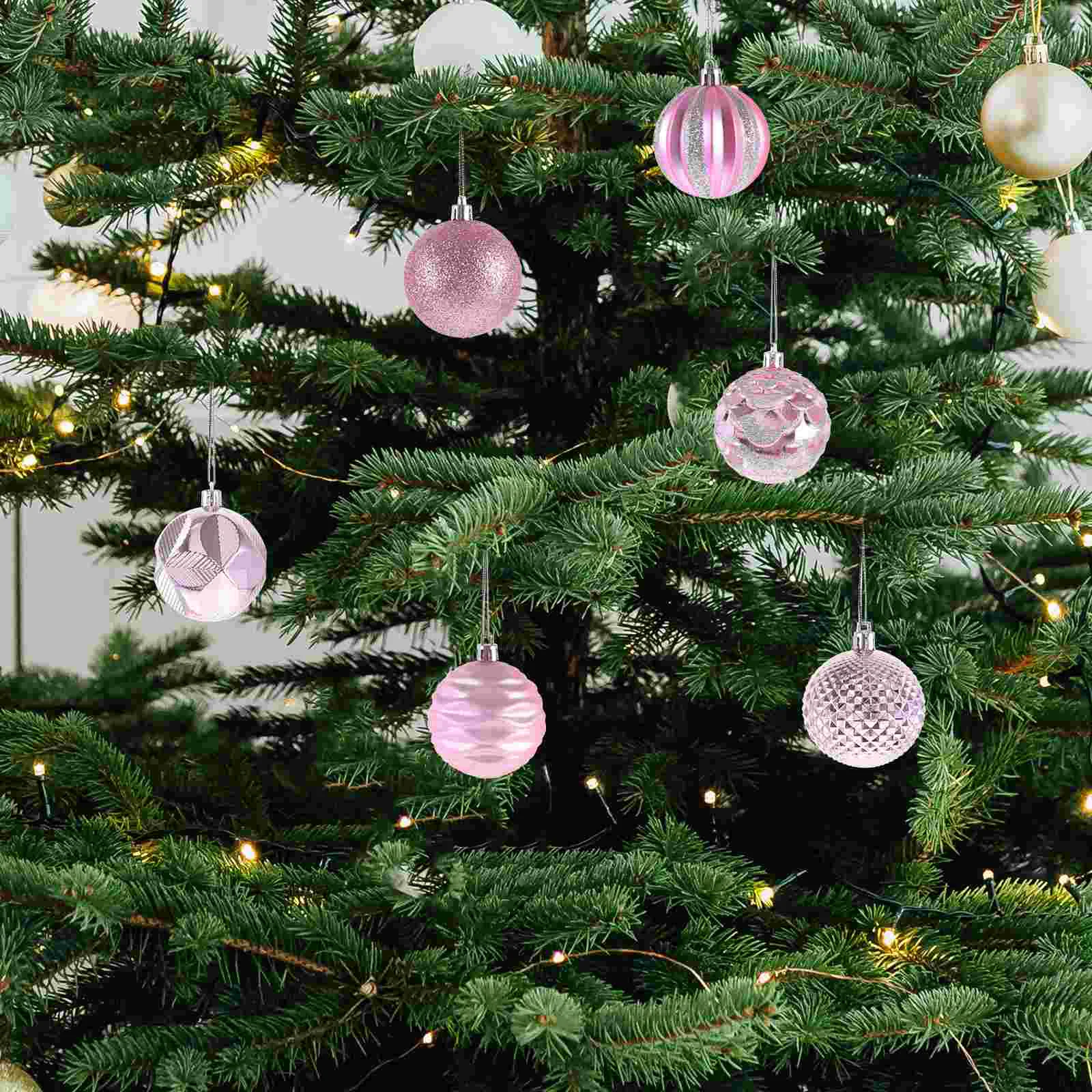 

12 шт., пластиковые шарики для украшения ёлки