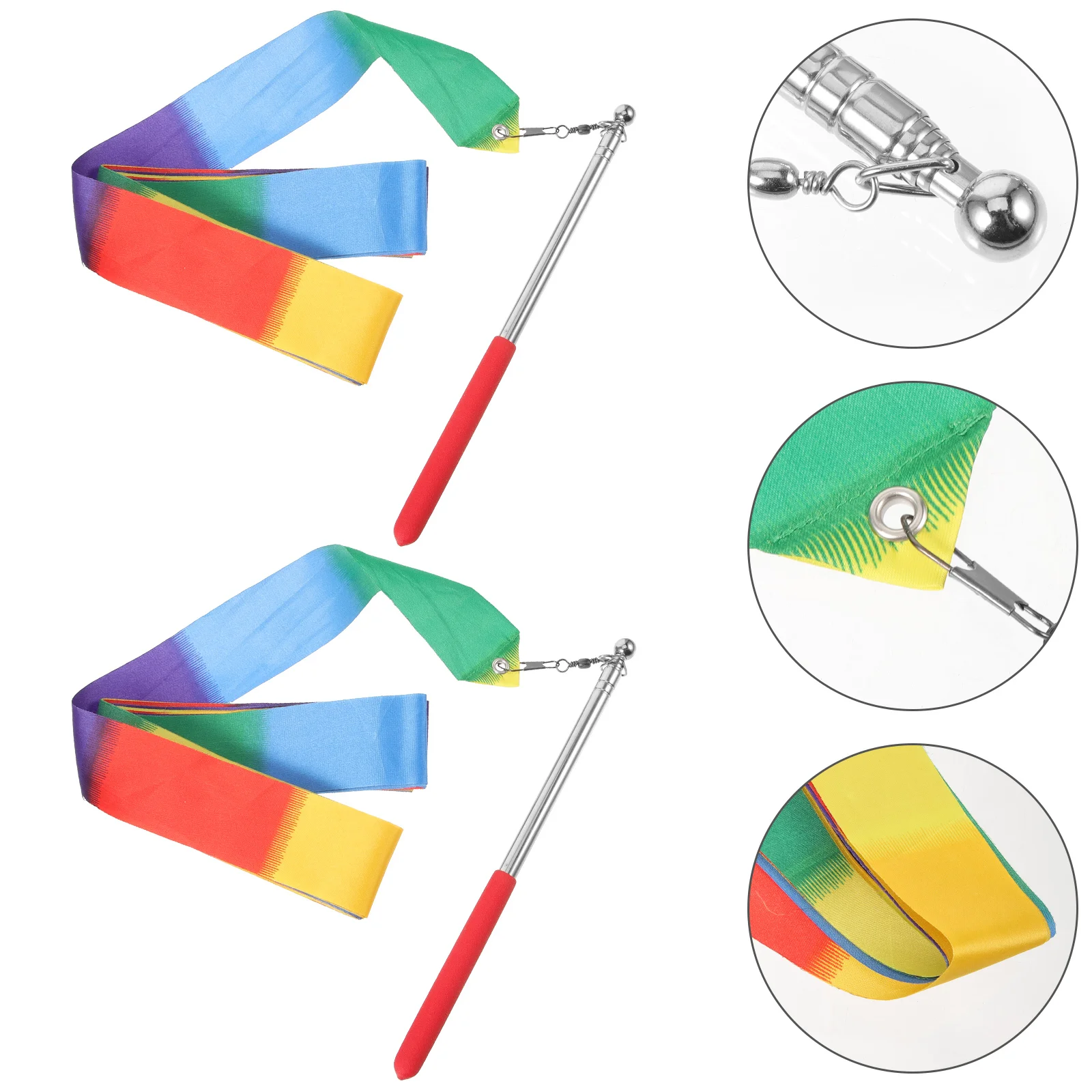 

Performance Supplies Party Ribbons Dance Streamers Dancing Fitness Gymnastics Performing Colored Props Flagpole