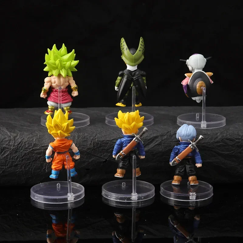 Фото Набор из 6 фигурок: Новые Q-версии персонажей Dragon Ball (Сон Гоку, Транкс, Фриза, Селл, Броли) — Аниме-фигурки, кавайные игрушки, подарки для фанатов №2