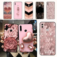 love rose gold style phone case for huawei honor mate 10 20 30 40 i 9 8 pro x lite p smart 2019 y5 2018 nova 5t