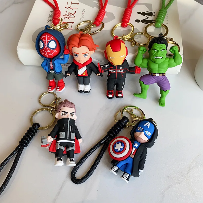 

Брелок для ключей с героями мультфильмов комиксов Marvel, модели героев комиксов Marvel, ручной рюкзак с подвеской, подарок, оптовая продажа