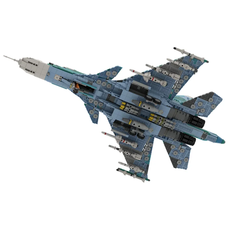 Фото 2218 деталей MOC Creator Expert Sukhoi SU-34 Fullback - Модель в масштабе 1:35, строительные блоки, подарок на Рождество, коллекция на день рождения №4