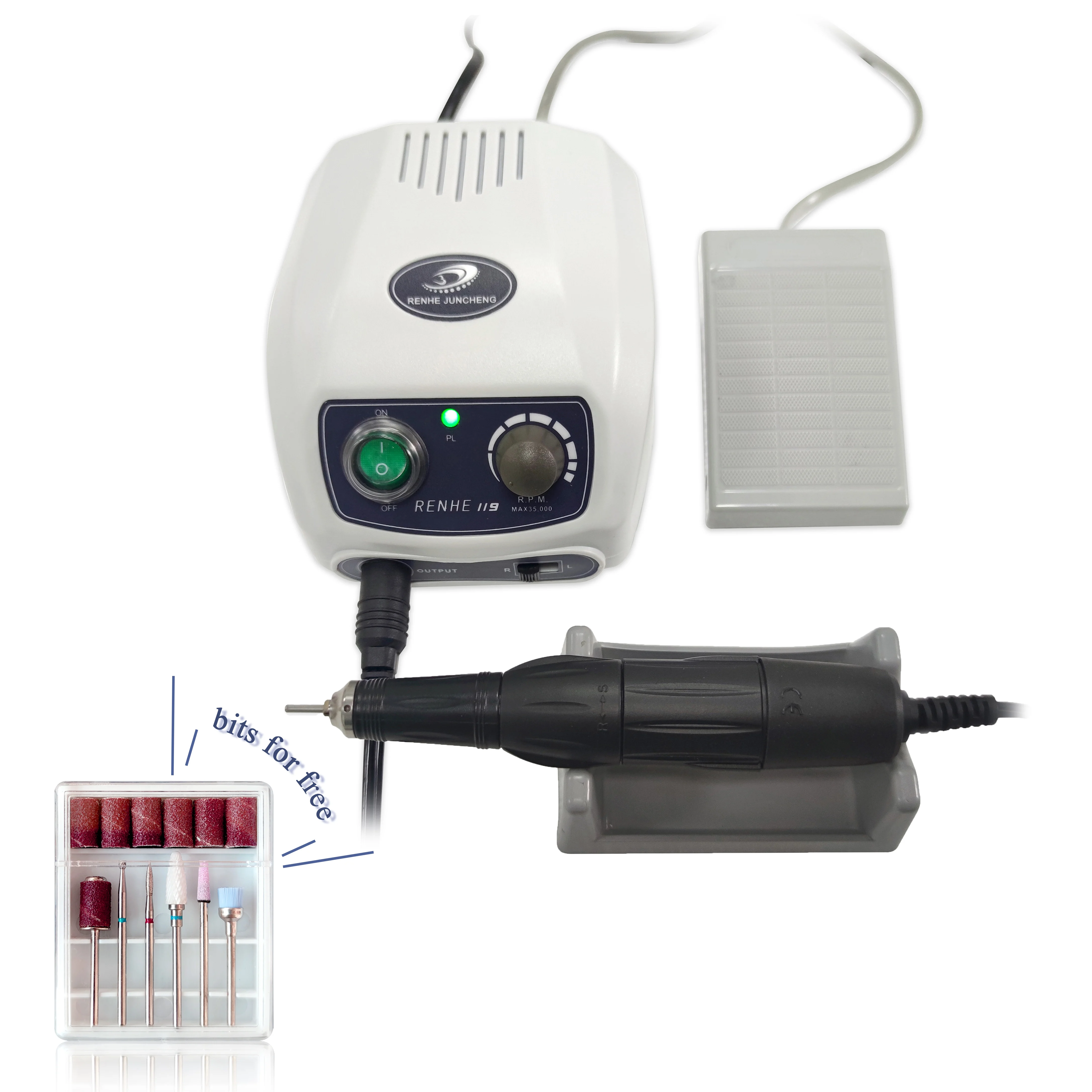 Профессиональная дрель для ногтей Renhe 119 от производителя электрический мощный