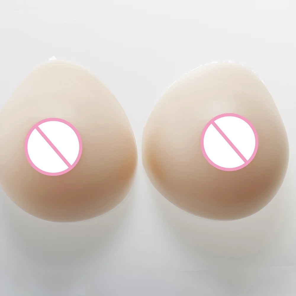 500g/pair of Drop-shaped Gathered Breast Implants Pseudo-mother CD Cross-dressing Breast Implants Body Silicone Breast Implants