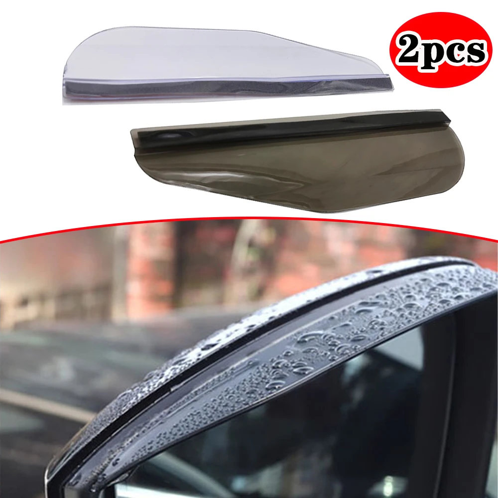 

2pcs Universal Car Rearview Mirror Rain Eyebrow Protector Rain Cover Car Rearview Mirror Sun Visor Shade Rain Shield Eyebrow