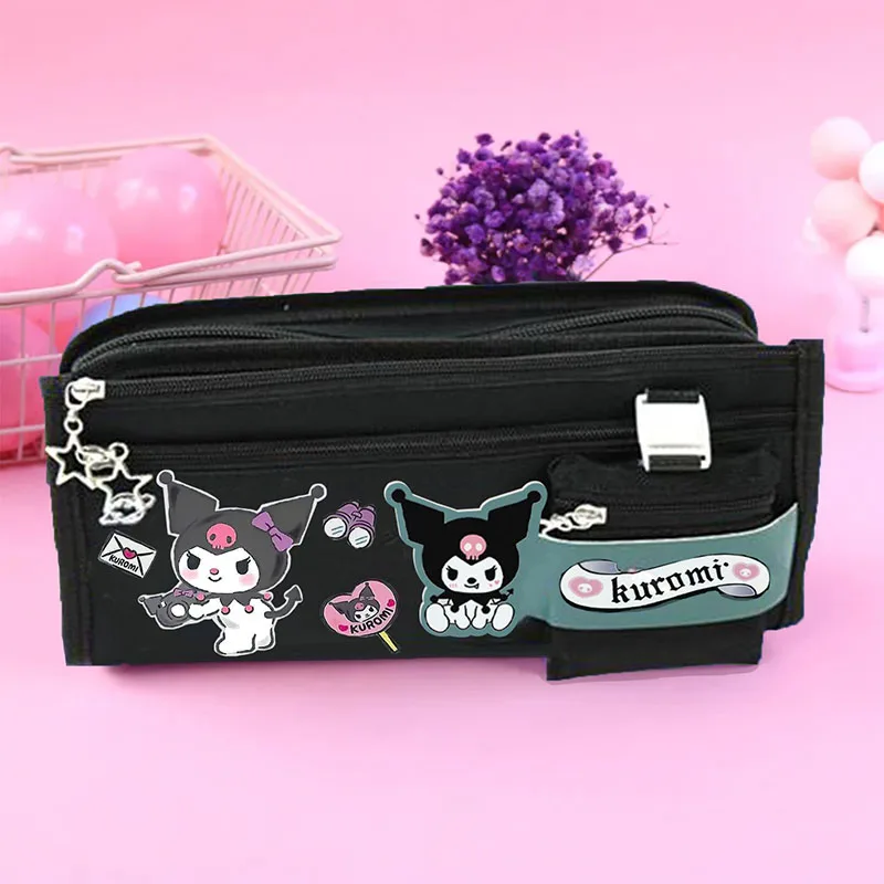 

Kawaii Sanrioed Pencil Bag Cartoon Cute Anime Kuromi Cinnamoroll My Melody Portable High-Capacity Storage Bag Stationery Prize