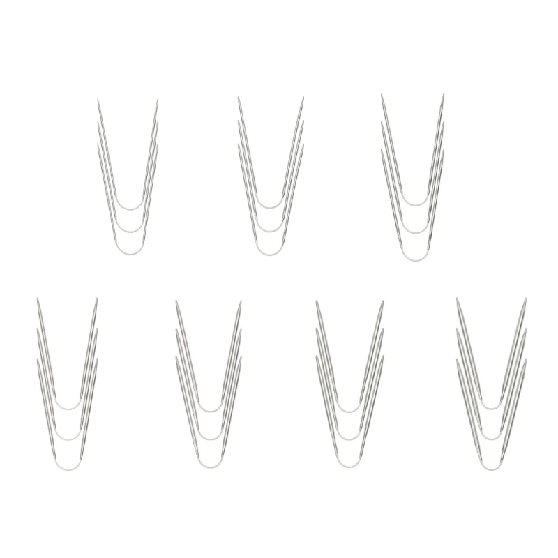 

Circular Knitting Needle Set for Beginners Round Metal Weaving Knitting Needle