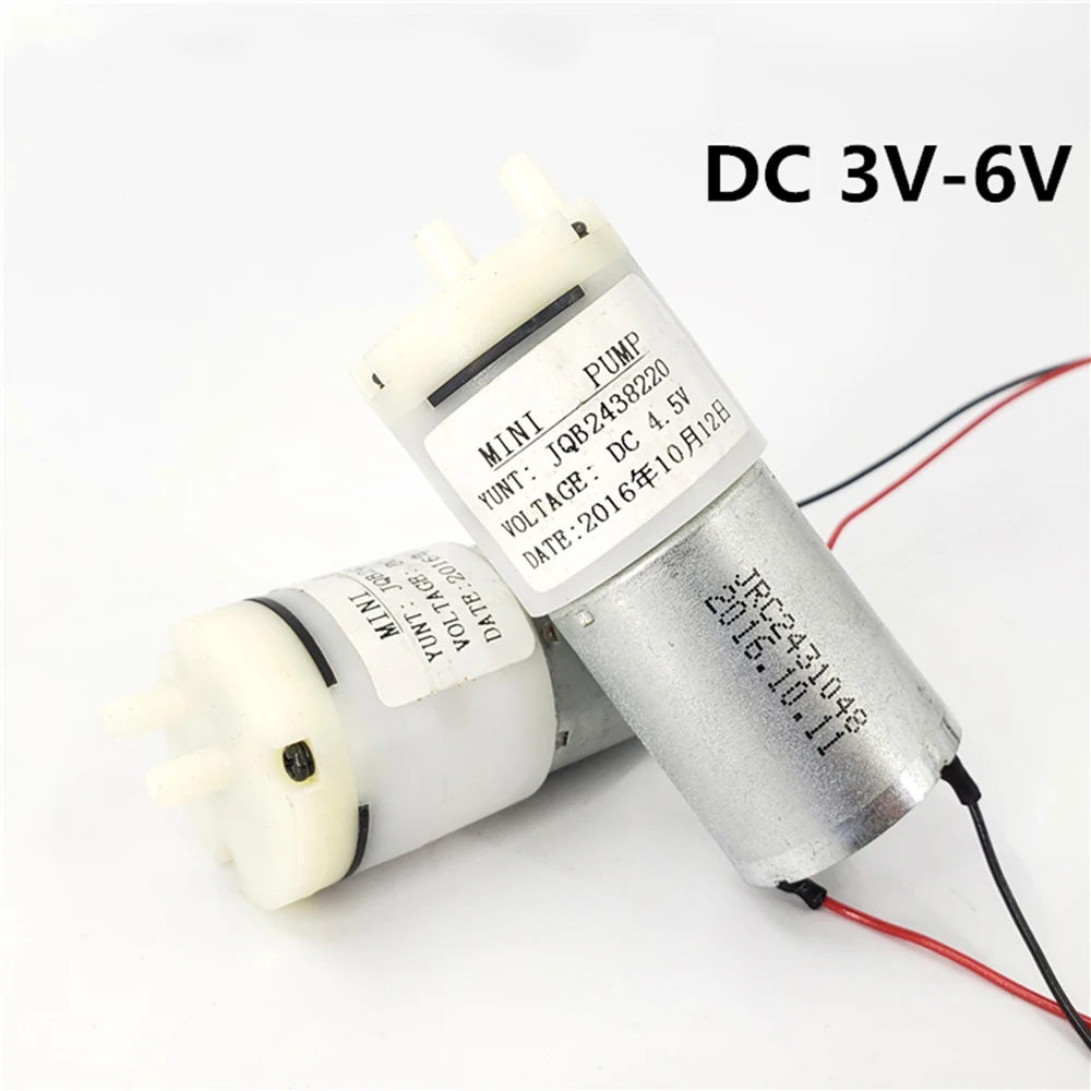 

DC 2V-6V 3V 4.5V Micro Mini 370 Air Pump Small Oxygen Pump Electric Motor Pump for Fish Tank Aquarium Aeration