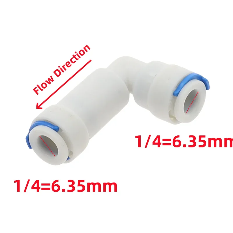 

Обратный клапан обратного обратного очистителя RO, прямое колено 1/4 дюйма, 6,35 мм до 1/8, быстроразъемный соединитель, фитинг для шланга, детали фильтра для воды