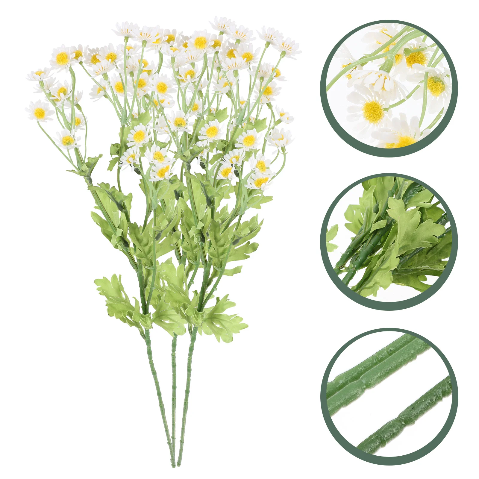 

Daisy Artificial Fake Bouquet Flowers Faux Daisies Chamomile Silk Gerbera Stems Flower Outdoor Floral Lifelike Arrangement