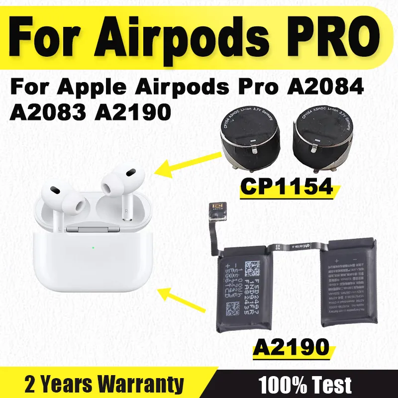 Фото CP1154 3,7 В сменный аккумулятор для Apple Airpods PRO A2084 A2083 A2190 airpods pro air pods pro Сменные аккумуляторы Batteria + инструмент №1