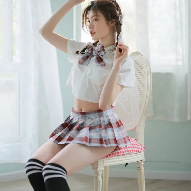 Японская школьная форма Женская Милая сексуальная модная женская короткая юбка