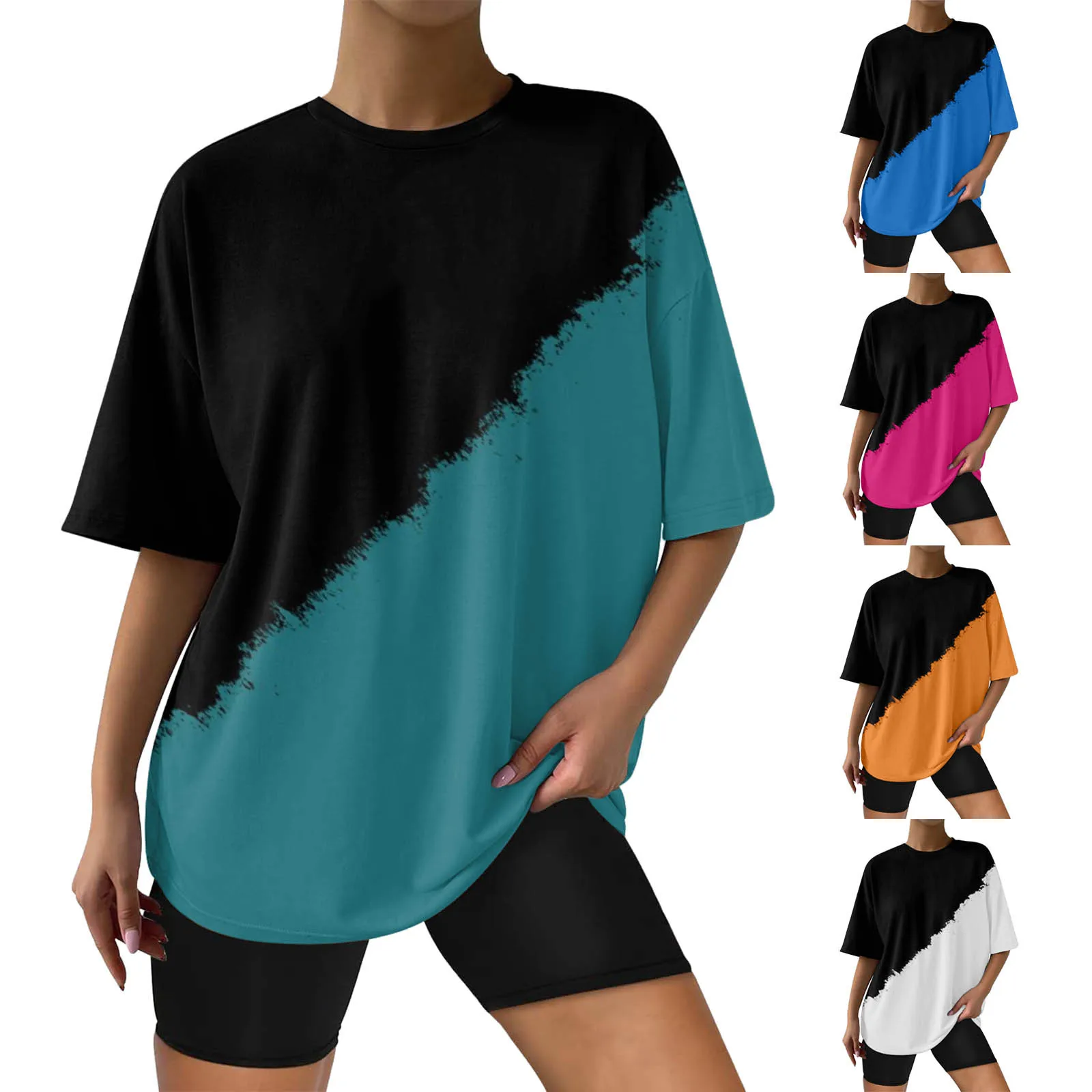 

Женские футболки больших размеров, свободные хлопковые футболки с длинным рукавом для тренировок, женские компрессионные футболки для тре...