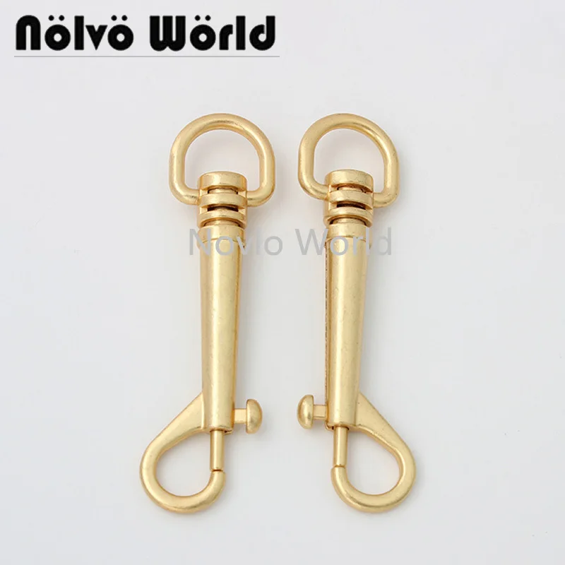 10-50 pieces Satin gold 83X15mm 5/8" new style long slight strap swivel metal snap hook clips bags parts accessories