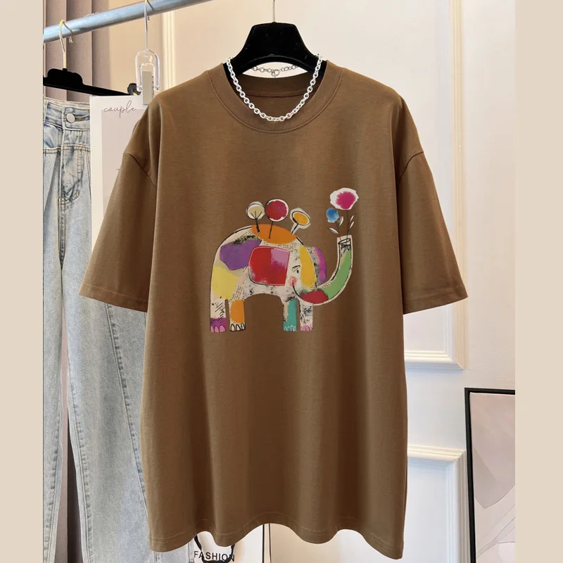 

Летняя Милая футболка Y2k в стиле 90-х Ulzzang, женская футболка с забавным мультяшным принтом в стиле Харадзюку, футболка из чистого хлопка с графическим принтом, Женский Топ