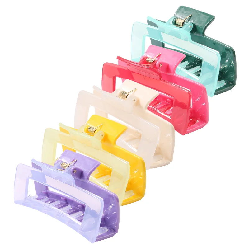 

1pc AB Double-sided Grip 10.5CM Square Color Claw Hair Accessories Fashion Hair Accessories Hair Clips for Women
