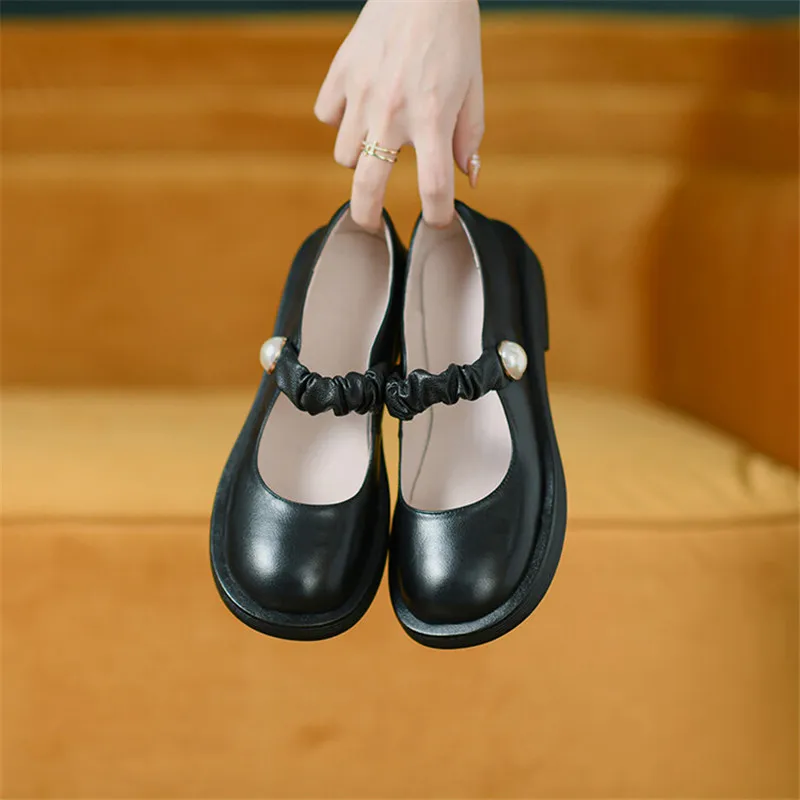 

Лоферы женские повседневные с круглым носком, туфли-лодочки, без застежки, простая и универсальная обувь на массивном каблуке, весна-лето