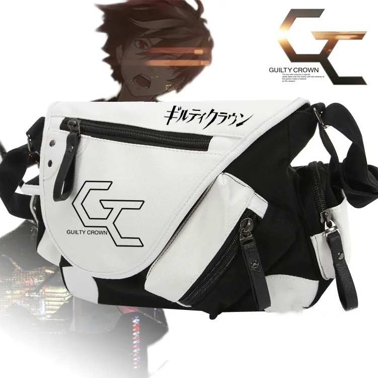 

Guilty Crown Shu Ouma Bags Anime Messenger Bag Canvas+patent leather school shoulder Handbags