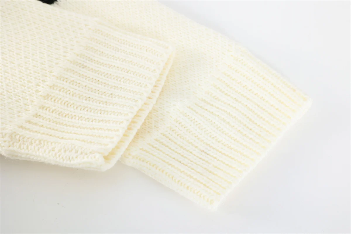 Осенне-зимний уличный свободный женский прямой вязаный свитер с длинными