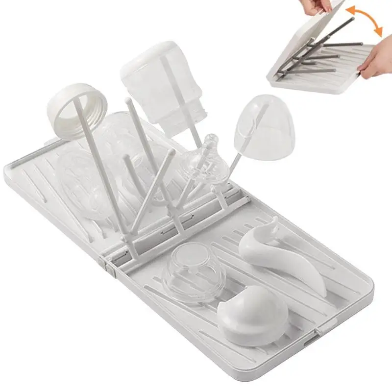 

Сушилка для детских бутылочек, Складная Сушилка для бутылочек с отверстием для слива, легко моется, компактная сушилка для детских бутылоче...