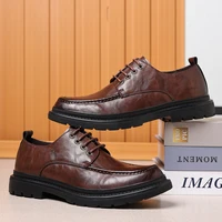 Men genuine Leather Casual Lace-up Walking Shoes men outdoor Tooling Shoes man 1