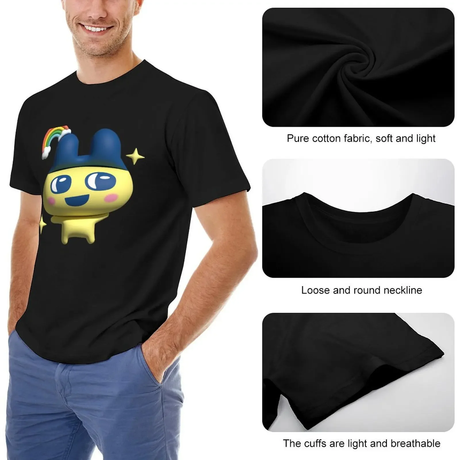 Фото Mametchi 3D футболка с пышным эффектом для мальчиков, топы с животным принтом, футболка с графическим рисунком, винтажные рубашки большого размера для мужчин №5