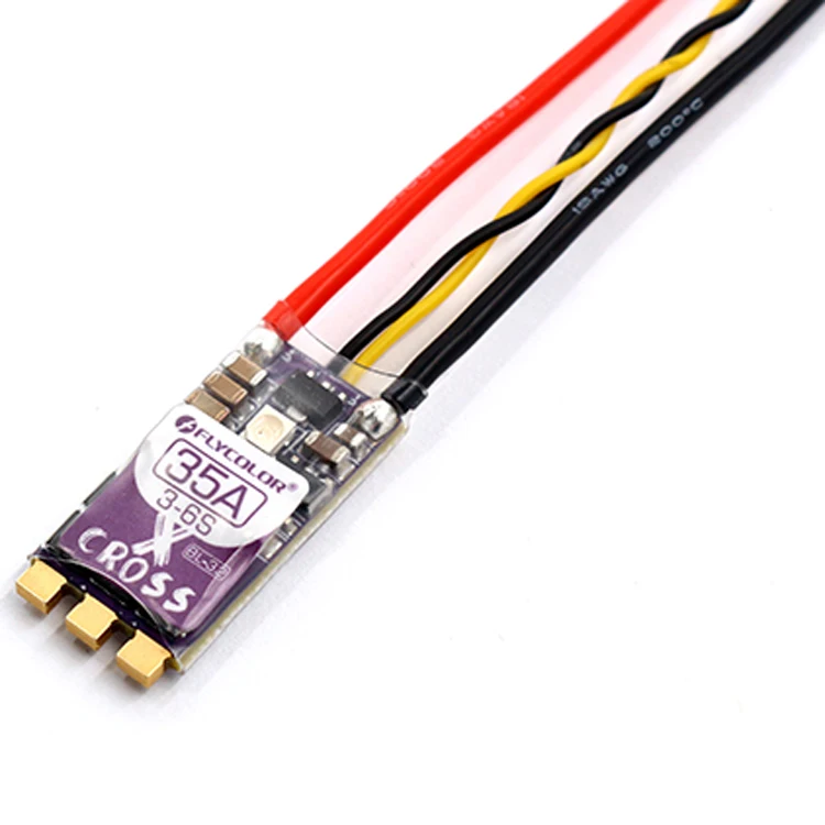 

Flycolor X-Cross BL-32 35A ESC 3-6s OPTO 32-bit Supports Dshot1200 Oneshot125 For RC quadcopter Racing Drones