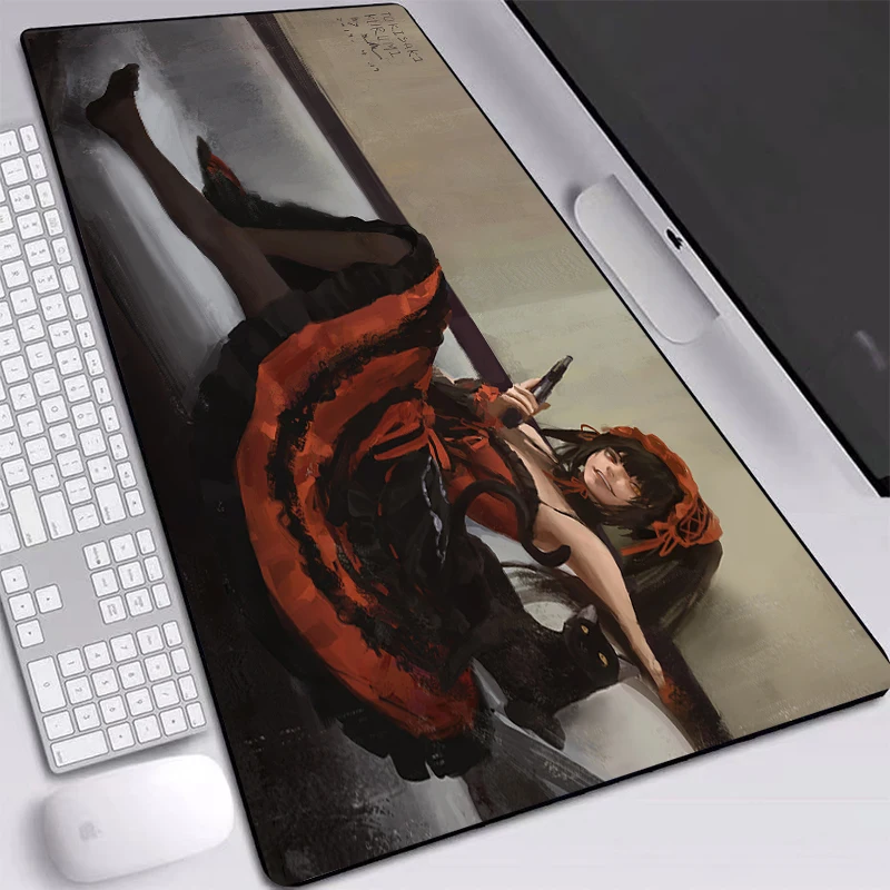 

Anime Mouse Pads Date A Live Girl Cool Picture Printed Laptop Mice Mat Rubber Large Size Desktop Mats for Cartoon Fans Gaming