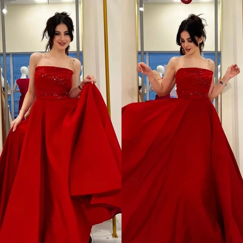 Элегантные бальные платья трапециевидной формы без бретелек по индивидуальному