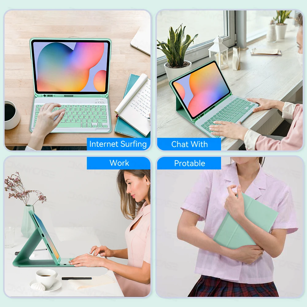 DANYCASE для samsung Galaxy Tab A8 10 5 S6 Lite 4 S7 S8 11 Plus FE 12 чехол с клавиатурой принципиально