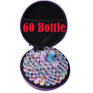3 colors 60 Bottles 5D Diamond Painting Embroidery Rhinestone Accessories Tools Holder Storage Box C