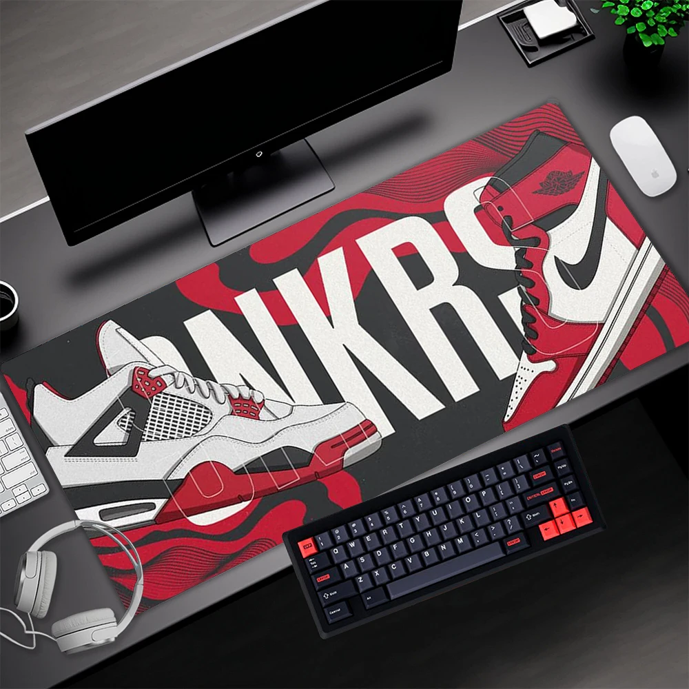 

Rug Desk Pc Gamer Gaming Laptops Mouse Pad 1200 × 600mm Anime Mouse Mat Accessories Japanese Deskmats Playmat Black Red 100x50