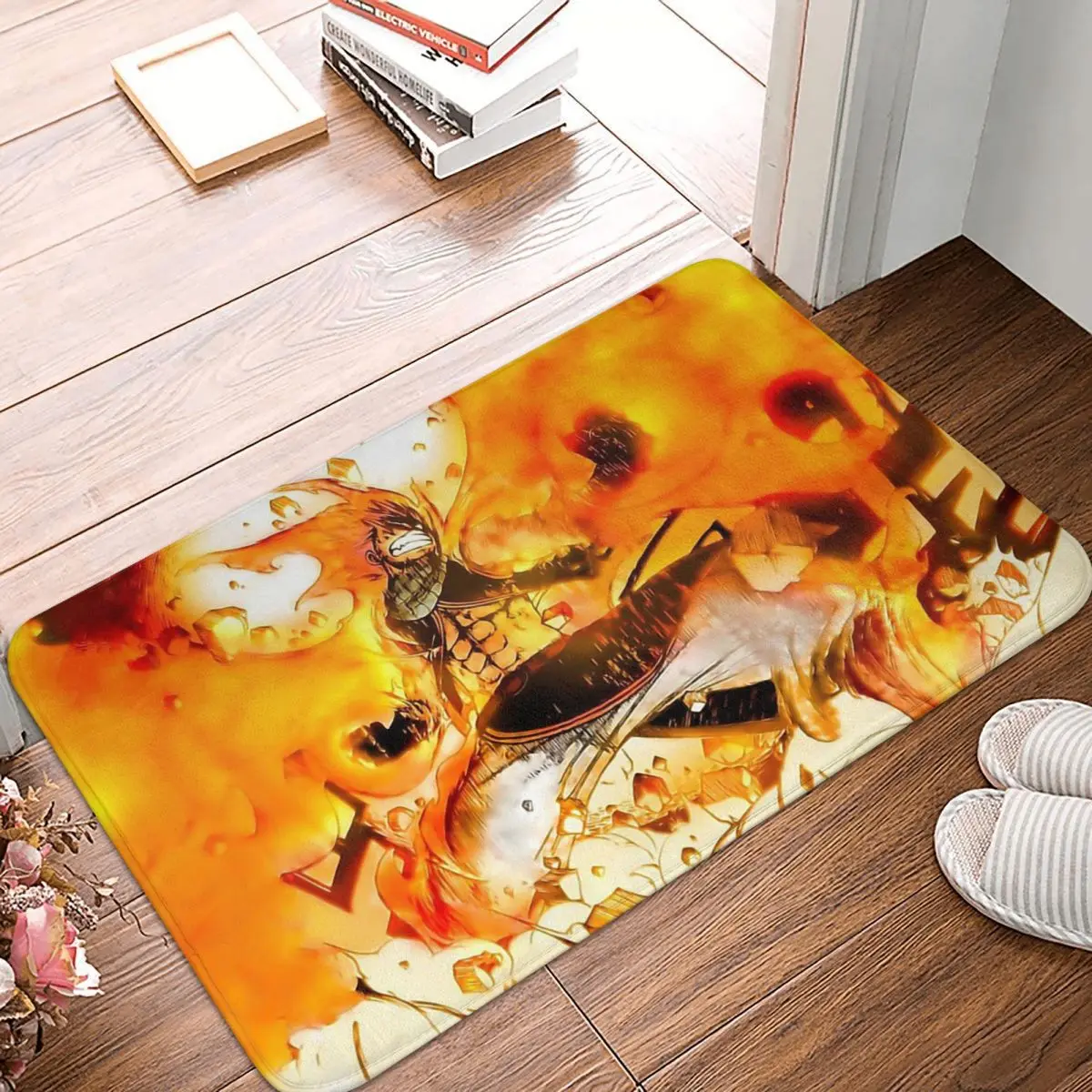 

FAIRY TAIL Magic Adventure Anime Non-slip Doormat Natsu Dragneel Fire Bath Bedroom Mat Welcome Carpet Indoor Modern Decor