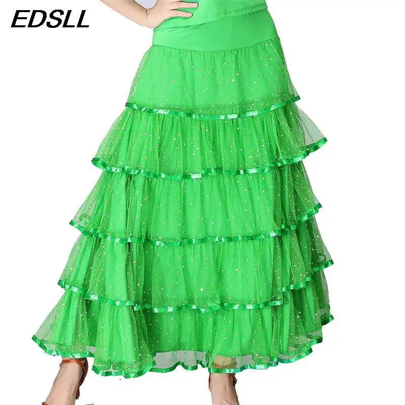 Женская юбка для современного танца женская вальса большая распашная латинских