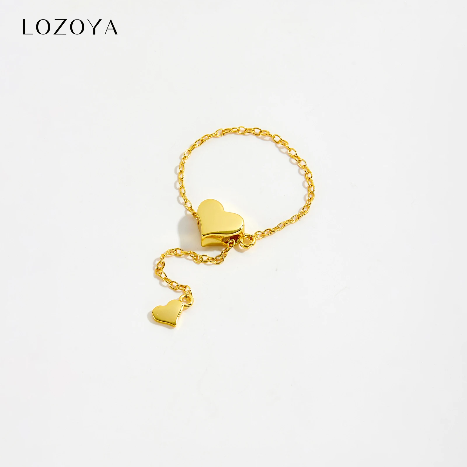 LOZOYA женское кольцо из 100% стерлингового серебра 925 пробы с цирконом регулируемое
