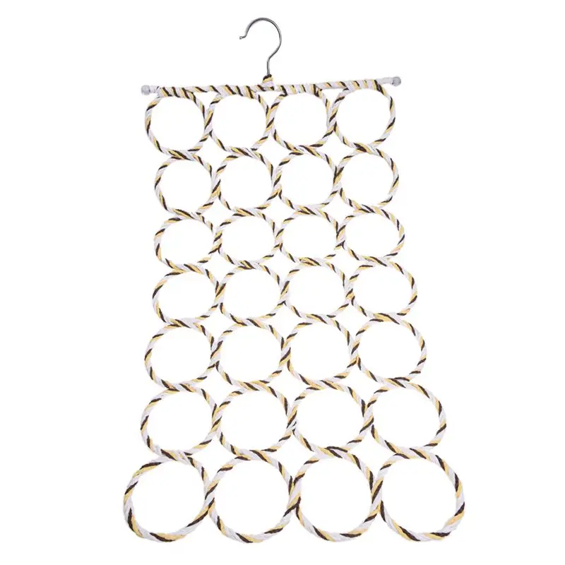 

Новый держатель для веревки с 28 отверстиями, крючок, вешалка для шарфов, шальков, вешалка для хранения, Органайзер