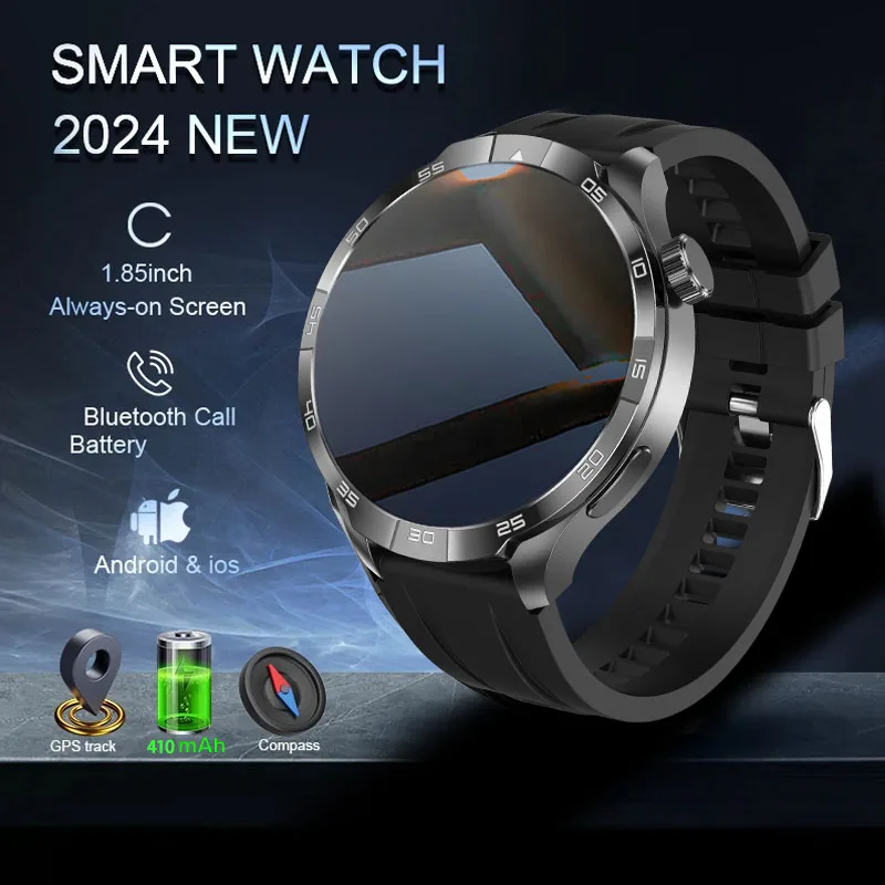 Мужские умные часы GT4 Pro GPS AMOLED HD-экран Bluetooth-вызов NFC IP68 водонепроницаемые