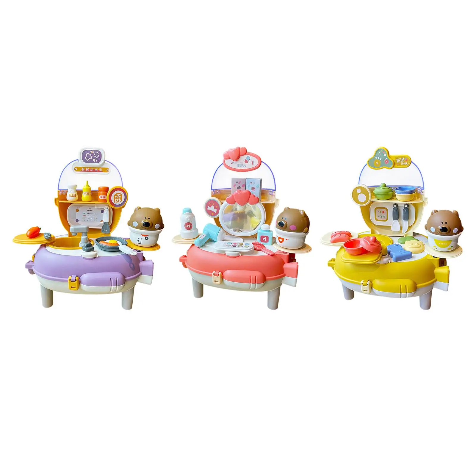 

Pretend Play Set Adorable Role Play Pretend Game Realistic Early Learning Dollhouse Decorations for Party Travel Trip Home Kids