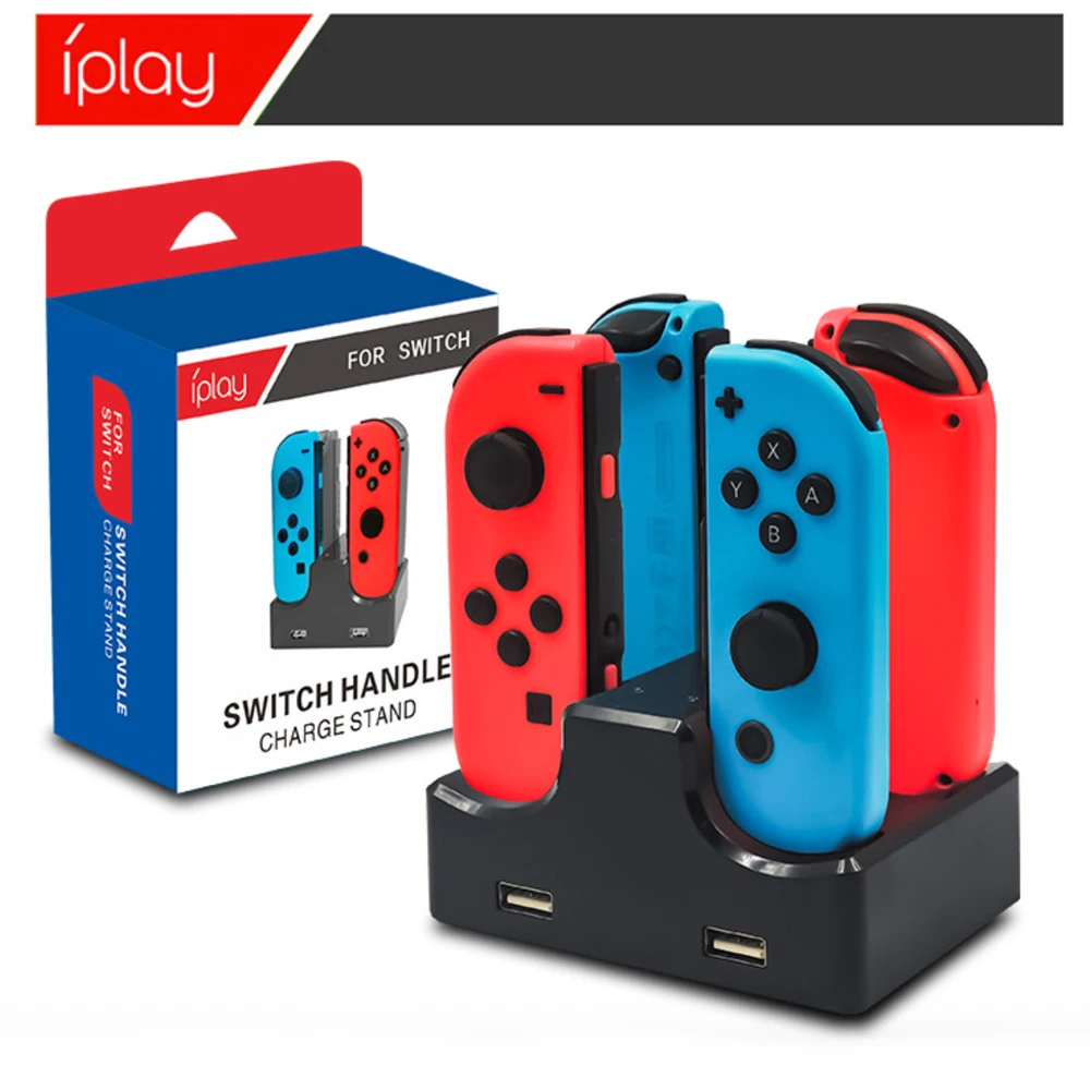 

Контроллеры для NS Switch JoyCon, портативная игровая консоль, USB зарядная подставка для Nintendo Switch 4 в 1, зарядная док-станция