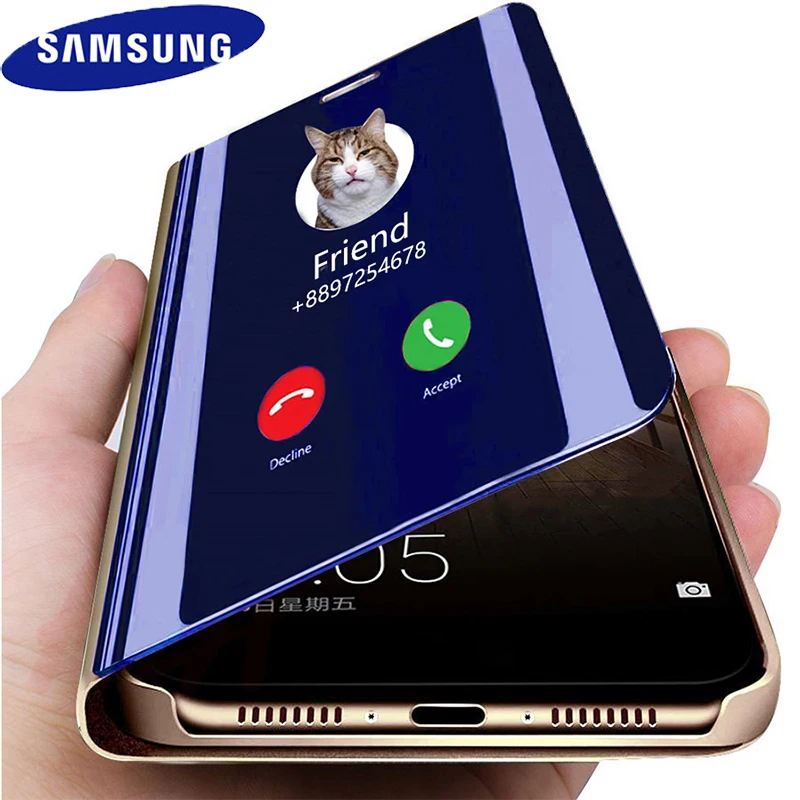 

Official Smart Flip Case For Samsung Galaxy S23 S22 Ultra S21 S20 FE S10 Plus A04 A04S A34 A54 A33 A53 A73 A32 A52 A72 Cover