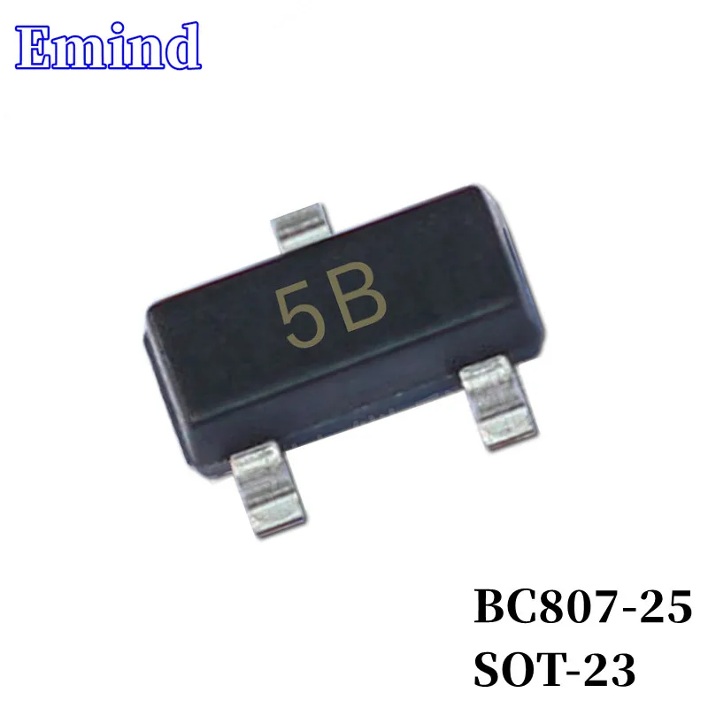 

100/200/300Pcs BC807-25 SMD Transistor Footprint SOT-23 Silkscreen 5B Type PNP 45V/1000mA Bipolar Amplifier Transistor