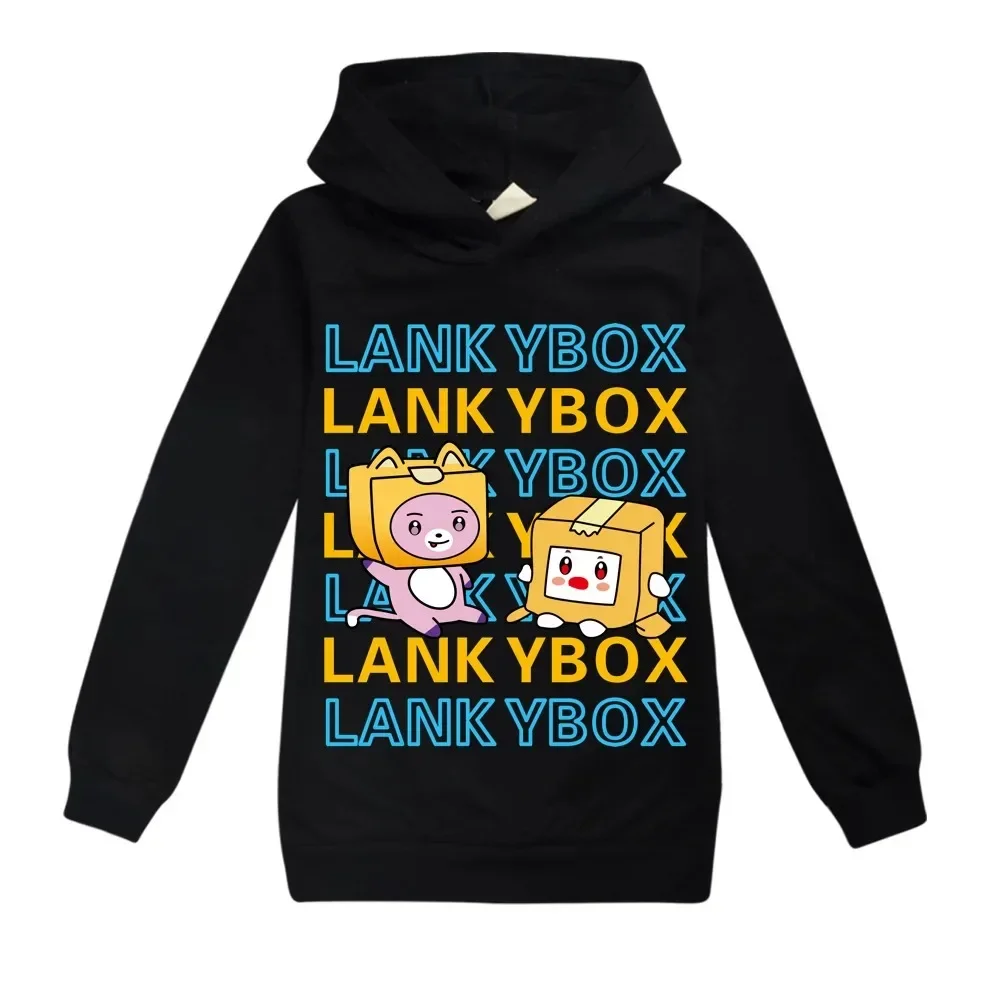 Толстовка Lanky Box Для Мальчиков И Девочек 2023 Хлопковая Повседневная С Мультяшным