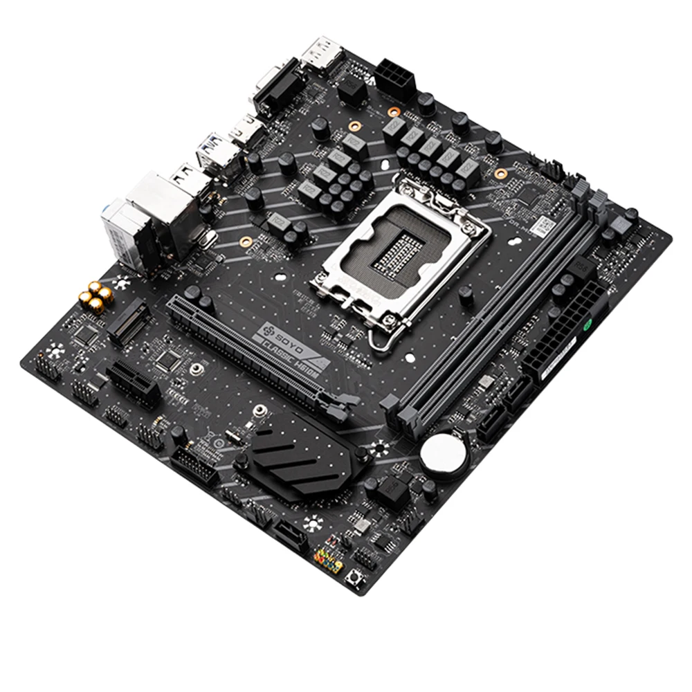 Материнская плата для компьютера SOYO SY-Classic H610 + Intel Core I3 12100F DDR4 поддерживает