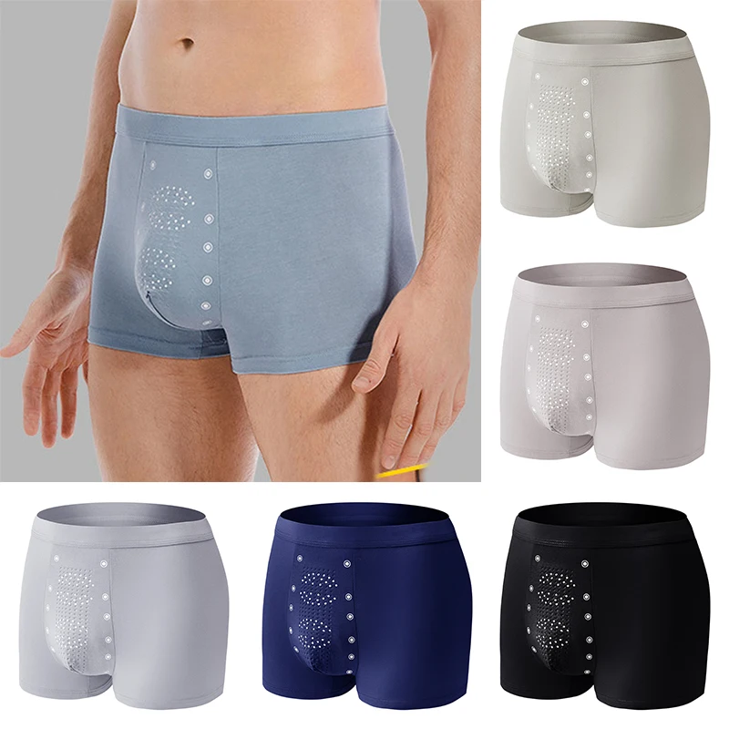 

Трусы-боксеры мужские бесшовные с завышенной талией, хлопковые шорты с карманом, нижнее белье, тонкие дышащие удобные однотонные плавки
