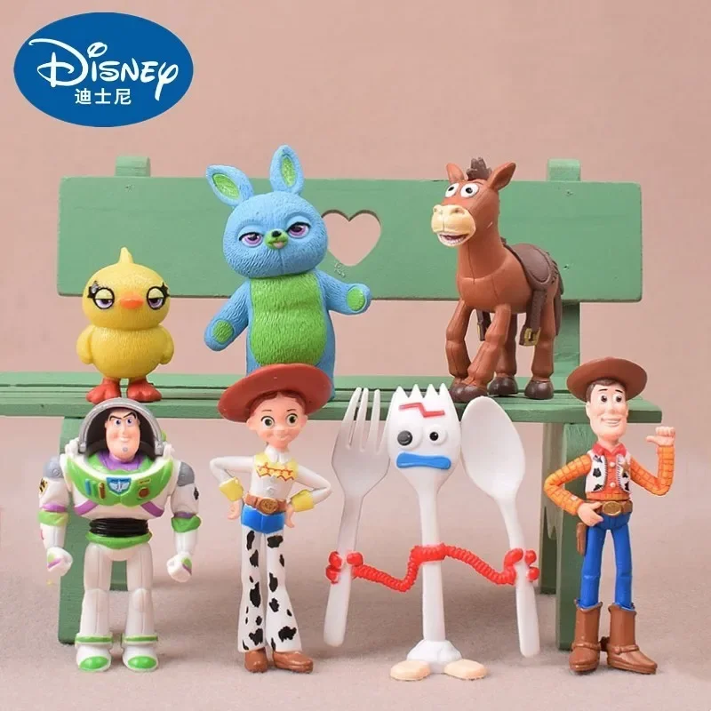7 шт. Disney Toy Story 4 Фигурки Игрушки Вуди Джесси Базз Лайтер Forky Свинья Медведь Модель